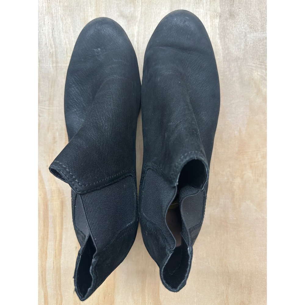Frye Black Leather Chelsea Ankle Boots Womens Size 9 Low Heel‎ Elastic Gore